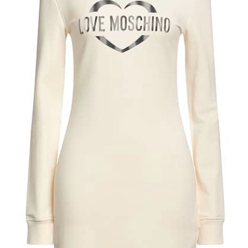 Love Moschino Cream Long Sleeve Tunic size S